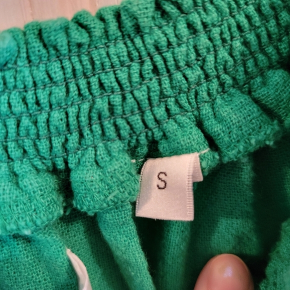 Piper By Townsen Green Pink Black Embroidered Off The Shoulder Dress - Picture 6 of 7